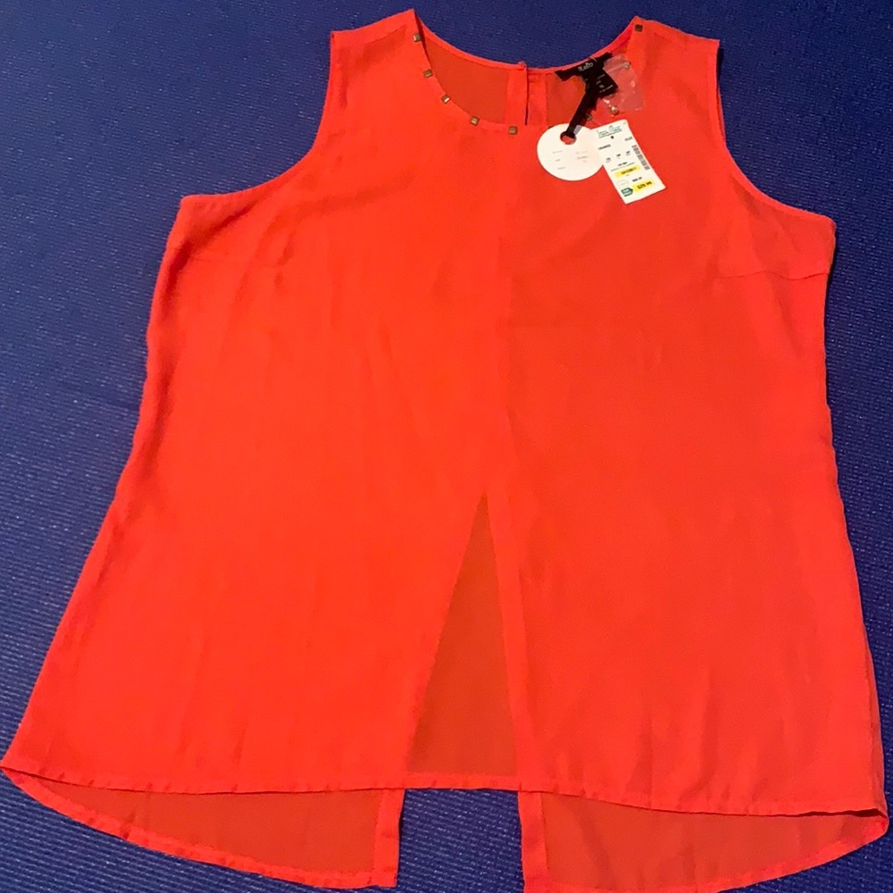 Rain Orange Top, sleeveless, light weight, flows, sexy, keyhole - Picture 1 of 4
